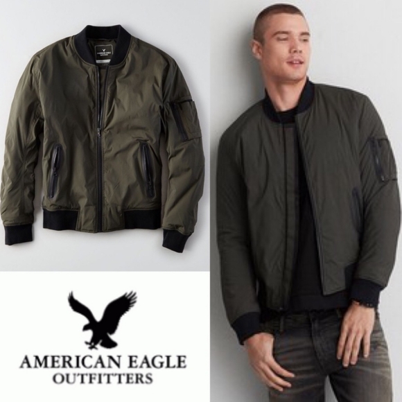 American Eagle Outfitters Other - American Eagle Wind Water Resistance Bomber Jacket Olive Green Size S